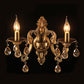 Metal Candlestick Wall Mounted Light Vintage 2-Head Bedroom Sconce Fixture in Bronze Clearhalo 'Wall Lamps & Sconces' 'Wall Lights' Lighting' 2365096