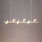 6/8 Lights Linear Island Pendant Light with Open Bulb Retro Vintage Black/White Finish Metal Hanging Light 6 White Clearhalo 'Ceiling Lights' 'Island Lights' Lighting' 23663