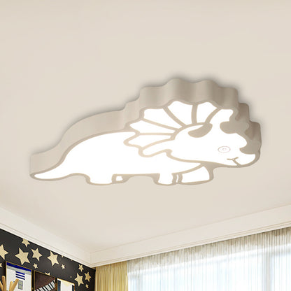 Modern Spinosaurus Ceiling Mount Light Acrylic LED Ceiling Lamp for Child Bedroom White Clearhalo 'Ceiling Lights' 'Close To Ceiling Lights' 'Close to ceiling' 'Flush mount' Lighting' 236766