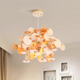 Kids Dot Decoration Chandelier Wood Hanging Light for Dining Room Nursing Room Clearhalo 'Ceiling Lights' 'Chandeliers' Lighting' options 236819