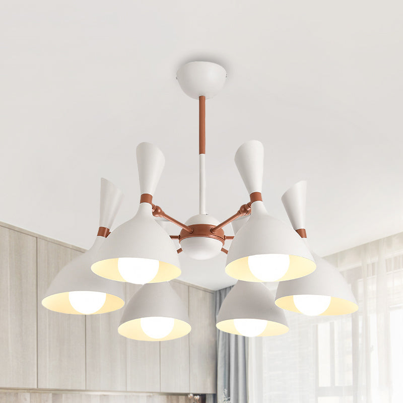 Living Room Kindergarten Pendant Light Metal Contemporary Monochrome Chandelier Clearhalo 'Ceiling Lights' 'Chandeliers' Lighting' options 236909