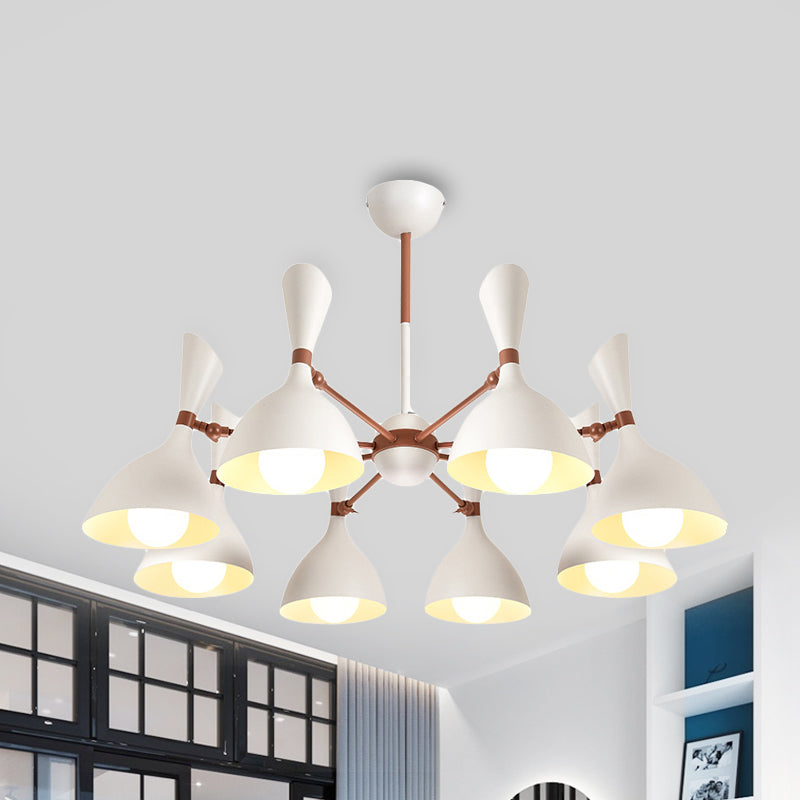 Living Room Kindergarten Pendant Light Metal Contemporary Monochrome Chandelier Clearhalo 'Ceiling Lights' 'Chandeliers' Lighting' options 236912