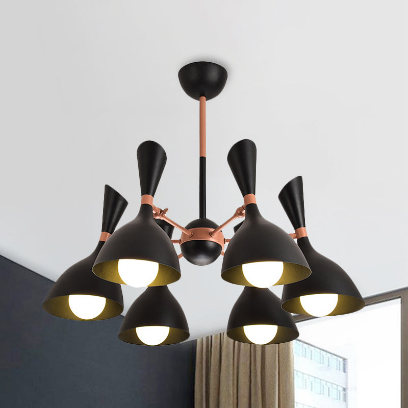 Living Room Kindergarten Pendant Light Metal Contemporary Monochrome Chandelier Clearhalo 'Ceiling Lights' 'Chandeliers' Lighting' options 236923