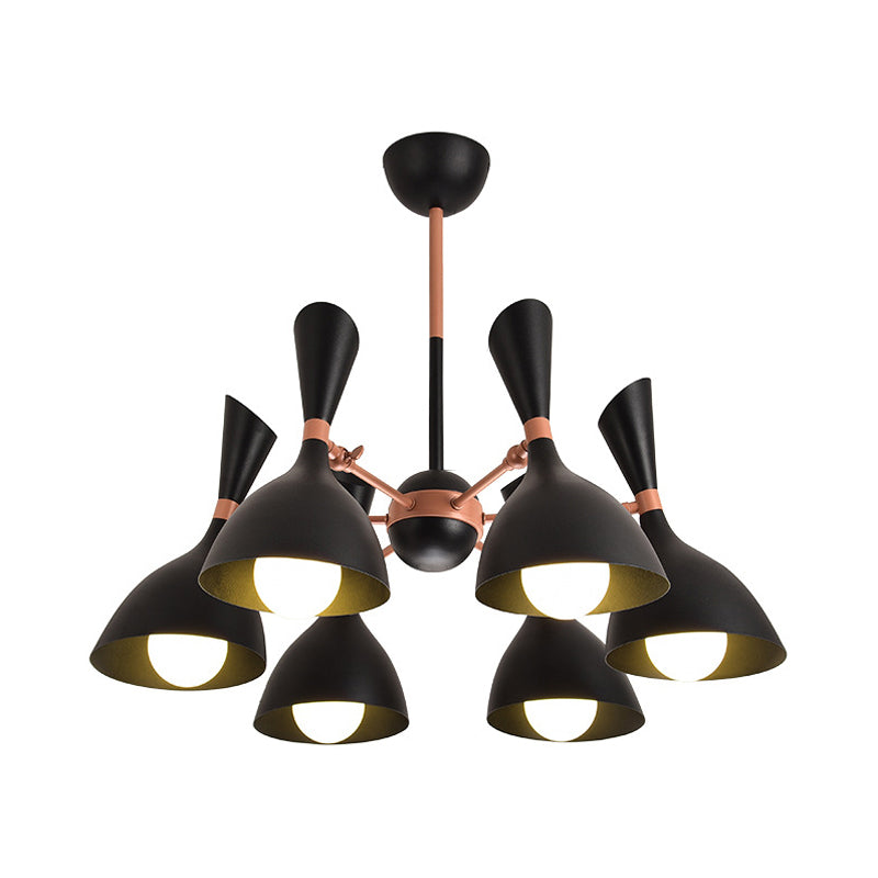 Living Room Kindergarten Pendant Light Metal Contemporary Monochrome Chandelier Clearhalo 'Ceiling Lights' 'Chandeliers' Lighting' options 236924