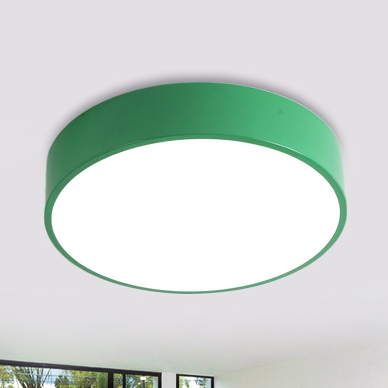 Corridor Dining Table Circle Ceiling Lamp Acrylic Modern Candy Colored Flushmount Light Green Clearhalo 'Ceiling Lights' 'Close To Ceiling Lights' 'Close to ceiling' 'Flush mount' Lighting' 237050