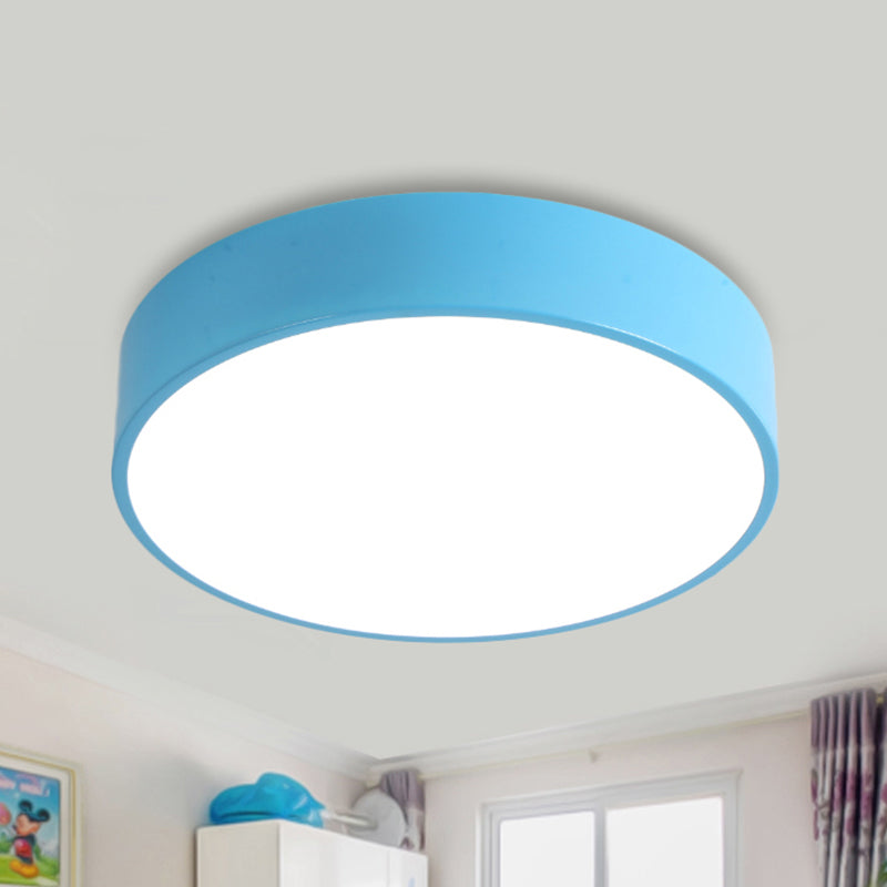 Corridor Dining Table Circle Ceiling Lamp Acrylic Modern Candy Colored Flushmount Light Blue Clearhalo 'Ceiling Lights' 'Close To Ceiling Lights' 'Close to ceiling' 'Flush mount' Lighting' 237051