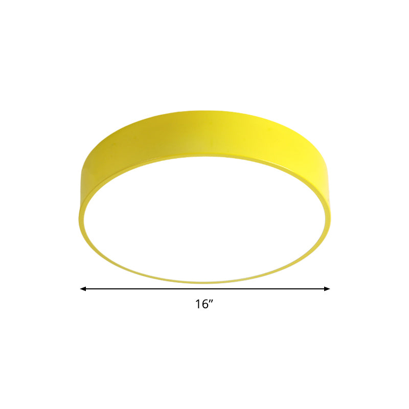 Corridor Dining Table Circle Ceiling Lamp Acrylic Modern Candy Colored Flushmount Light Clearhalo 'Ceiling Lights' 'Close To Ceiling Lights' 'Close to ceiling' 'Flush mount' Lighting' 237055