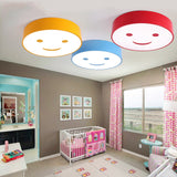 Baby Bedroom Round Flush Mount Light with Smiling Face Acrylic Kids LED Ceiling Lamp Clearhalo 'Ceiling Lights' 'Close To Ceiling Lights' 'Close to ceiling' 'Flush mount' Lighting' 237246