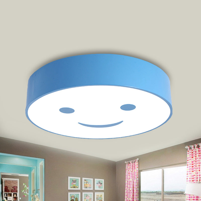 Baby Bedroom Round Flush Mount Light with Smiling Face Acrylic Kids LED Ceiling Lamp Clearhalo 'Ceiling Lights' 'Close To Ceiling Lights' 'Close to ceiling' 'Flush mount' Lighting' 237248