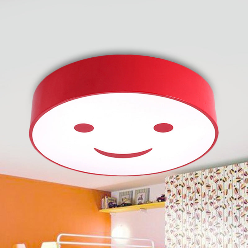 Baby Bedroom Round Flush Mount Light with Smiling Face Acrylic Kids LED Ceiling Lamp Clearhalo 'Ceiling Lights' 'Close To Ceiling Lights' 'Close to ceiling' 'Flush mount' Lighting' 237251