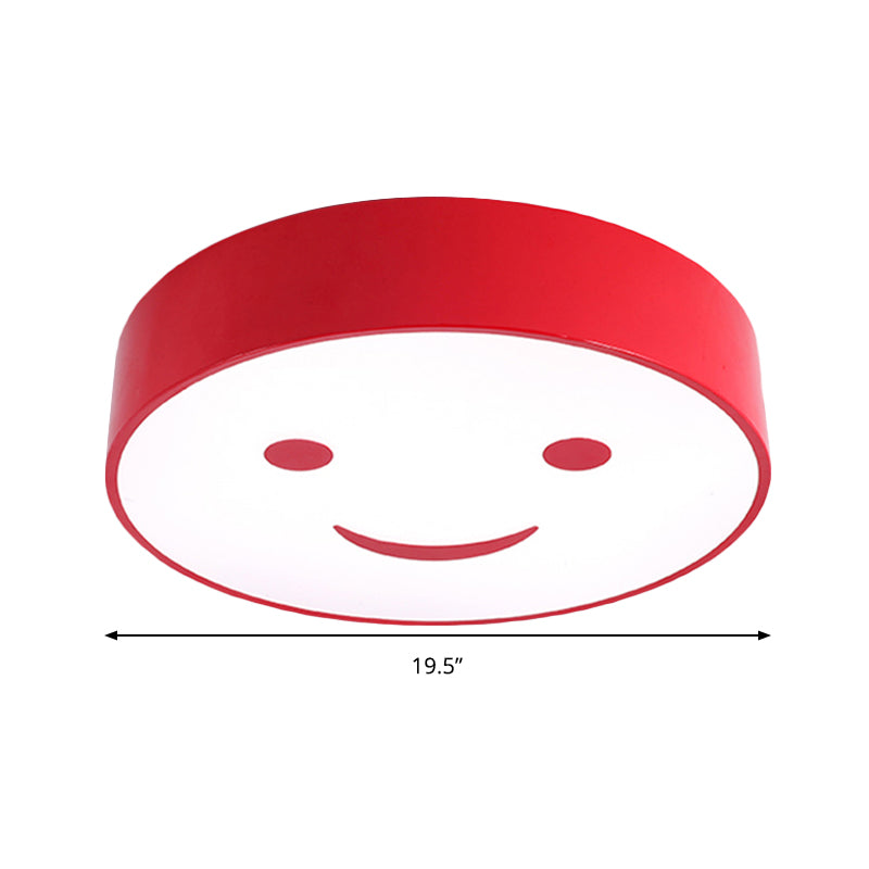 Baby Bedroom Round Flush Mount Light with Smiling Face Acrylic Kids LED Ceiling Lamp Clearhalo 'Ceiling Lights' 'Close To Ceiling Lights' 'Close to ceiling' 'Flush mount' Lighting' 237255