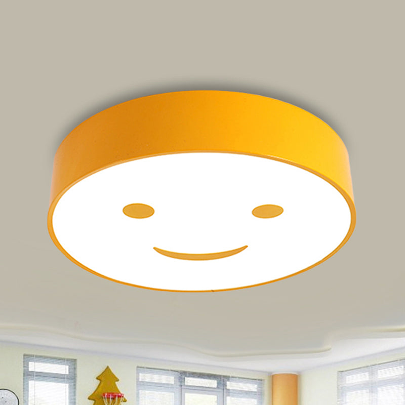 Baby Bedroom Round Flush Mount Light with Smiling Face Acrylic Kids LED Ceiling Lamp Clearhalo 'Ceiling Lights' 'Close To Ceiling Lights' 'Close to ceiling' 'Flush mount' Lighting' 237257