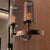 Antique Style Double Cylinder Wall Light with Mesh Shade 2 Lights Wrought Iron Wall Mount Lamp in Weathered Copper Weathered Copper Clearhalo 'Art deco wall lights' 'Cast Iron' 'Glass' 'Industrial wall lights' 'Industrial' 'Middle century wall lights' 'Modern' 'Rustic wall lights' 'Tiffany' 'Traditional wall lights' 'Wall Lamps & Sconces' 'Wall Lights' Lighting' 237272