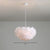 Feather Hemispherical Pendant Lamp Minimalism Feather White Suspension Light for Bedroom White 12" Clearhalo 'Ceiling Lights' 'Modern Pendants' 'Modern' 'Pendant Lights' 'Pendants' Lighting' 2373194
