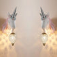 Crystal Droplet Wall Mount Light Cartoon 1-Bulb Sconce Fixture with Unicorn Deco for Kids Room Clearhalo 'Wall Lamps & Sconces' 'Wall Lights' Lighting' 2373228