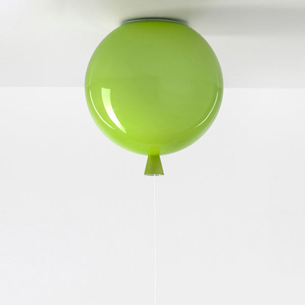 Balloon Semi Mount Lighting Childrens Plastic 1-Light Bedroom Ceiling