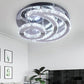 Crescent and Sun Ceiling Light Modern Beveled Crystal Bedroom Semi Flush Mount in Silver Silver White Clearhalo 'Ceiling Lights' 'Close To Ceiling Lights' 'Close to ceiling' Lighting' 2373310