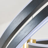 Gold and Black Circle Pendant Light Postmodern LED Acrylic Chandelier for Dining Room Clearhalo 'Ceiling Lights' 'Chandeliers' 'Modern Chandeliers' 'Modern' Lighting' 2373407