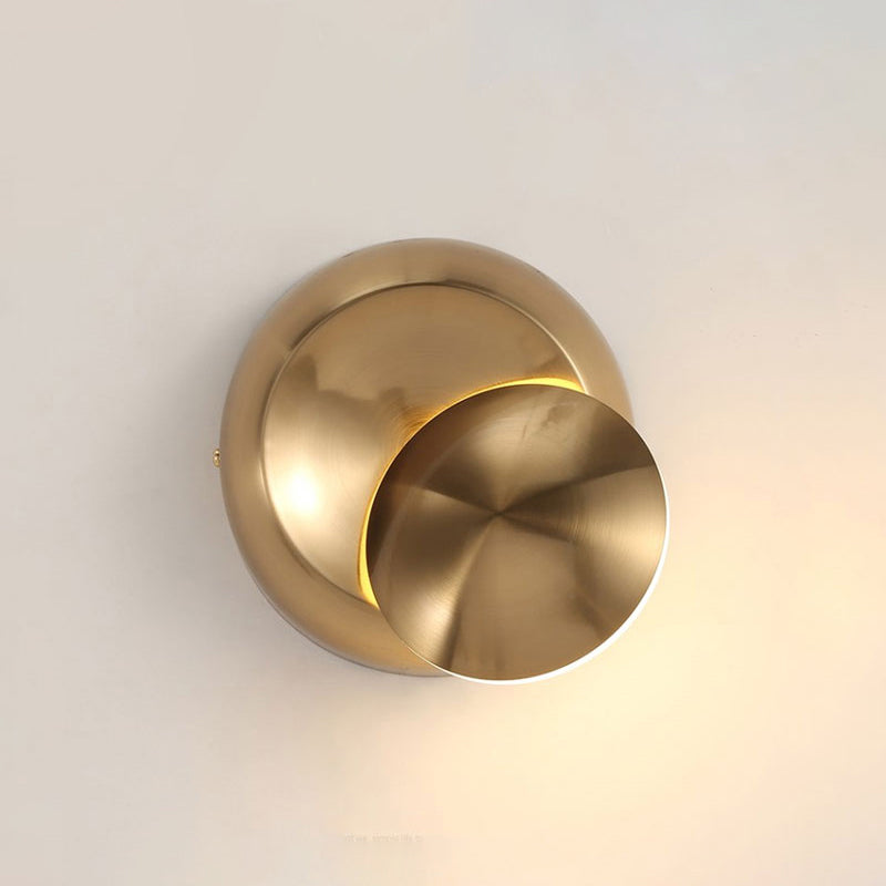 Moveable Moon Shaped Sconce Lighting Nordic Metal Bedside LED Wall Mounted Light Gold Clearhalo 'Cast Iron' 'Glass' 'Industrial' 'Modern wall lights' 'Modern' 'Tiffany' 'Traditional wall lights' 'Wall Lamps & Sconces' 'Wall Lights' Lighting' 2373430