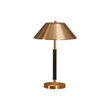 Brass Truncated Cone Night Lamp Postmodern 2-Light Metal Table Light for Bedroom Clearhalo 'Lamps' 'Table Lamps' Lighting' 2373480