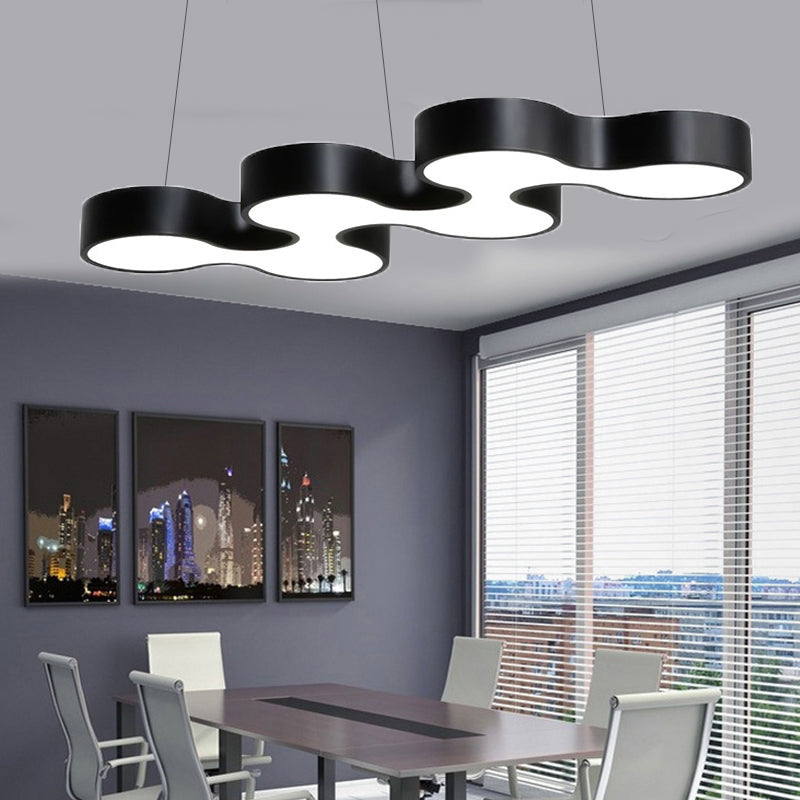 Meandering LED Ceiling Light Novelty Modern Metal Office Chandelier Light Fixture Clearhalo 'Ceiling Lights' 'Chandeliers' 'Modern Chandeliers' 'Modern' Lighting' 2373602