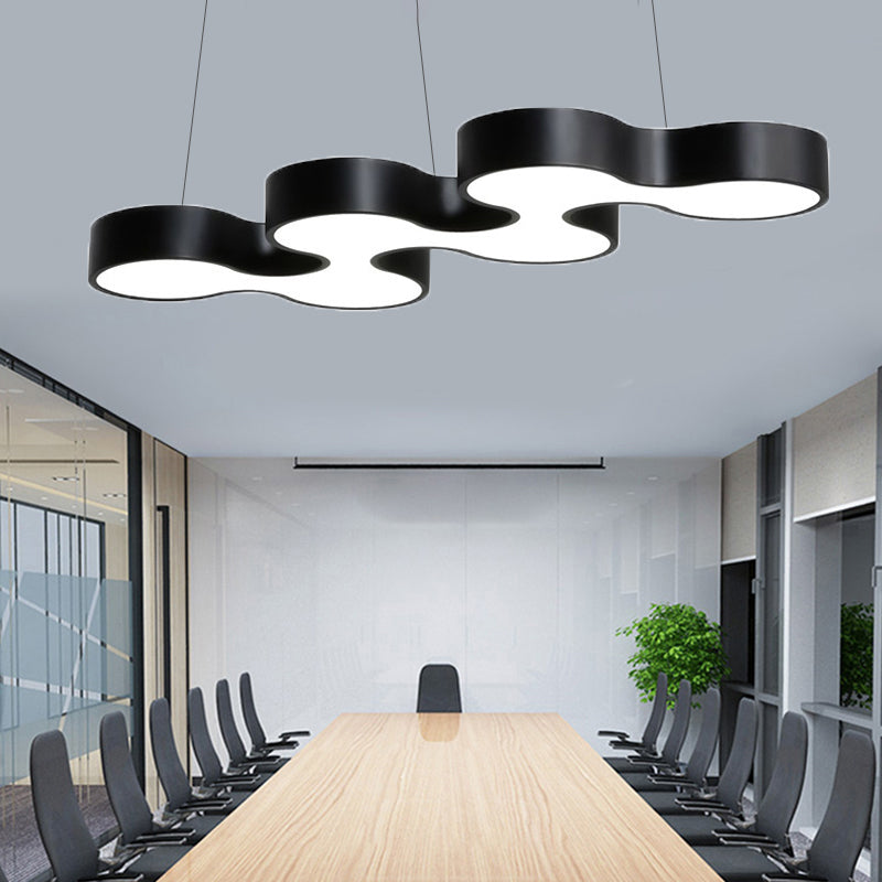 Meandering LED Ceiling Light Novelty Modern Metal Office Chandelier Light Fixture Clearhalo 'Ceiling Lights' 'Chandeliers' 'Modern Chandeliers' 'Modern' Lighting' 2373607
