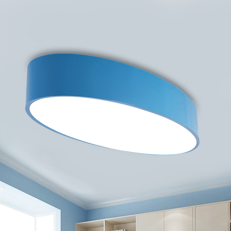 Acrylic Oval LED Flush Mount Light Modern Simple Style Ceiling Lamp for Kid Bedroom Clearhalo 'Ceiling Lights' 'Close To Ceiling Lights' 'Close to ceiling' 'Flush mount' Lighting' 237373