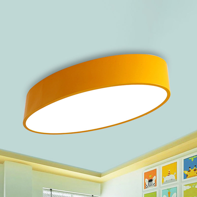 Acrylic Oval LED Flush Mount Light Modern Simple Style Ceiling Lamp for Kid Bedroom Clearhalo 'Ceiling Lights' 'Close To Ceiling Lights' 'Close to ceiling' 'Flush mount' Lighting' 237375