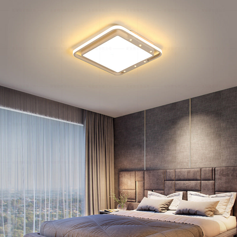 Black/White Rectangular Ceiling Light Fixture 16"/19.5"/32.5" Wide Simple Acrylic Living Room Flush Mount in Warm/White Light White Clearhalo 'Ceiling Lights' 'Close To Ceiling Lights' 'Close to ceiling' 'Flush mount' Lighting' 237419