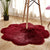 Novelty Shape Solid Color Rug Multicolored Simple Indoor Rug Acrylic Anti-Slip Backing Easy Care Area Carpet for Decoration Burgundy 2'11" x 2'11" Clearhalo 'Area Rug' 'Casual' 'Rugs' Rug' 2374261