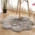 Novelty Shape Solid Color Rug Multicolored Simple Indoor Rug Acrylic Anti-Slip Backing Easy Care Area Carpet for Decoration Grey 2'11" x 2'11" Clearhalo 'Area Rug' 'Casual' 'Rugs' Rug' 2374264