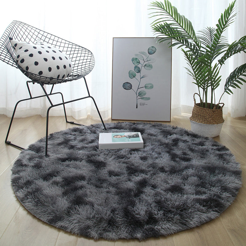 Relaxing Solid Color Rug Multicolored Polypropylene Indoor Rug Non-Slip Backing Easy Care Area Carpet for Decor Dark Gray Clearhalo 'Area Rug' 'Casual' 'Rugs' Rug' 2374271