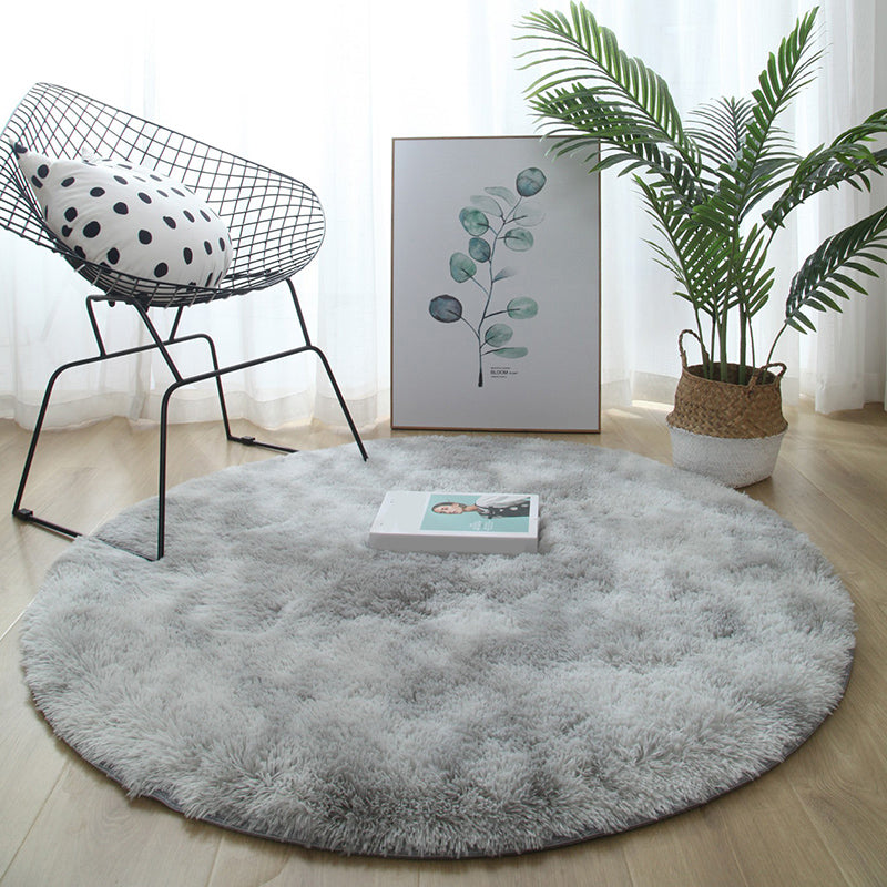 Relaxing Solid Color Rug Multicolored Polypropylene Indoor Rug Non-Slip Backing Easy Care Area Carpet for Decor Light Gray Clearhalo 'Area Rug' 'Casual' 'Rugs' Rug' 2374277