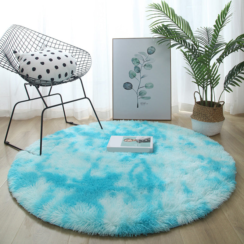 Relaxing Solid Color Rug Multicolored Polypropylene Indoor Rug Non-Slip Backing Easy Care Area Carpet for Decor Ocean Blue Clearhalo 'Area Rug' 'Casual' 'Rugs' Rug' 2374283