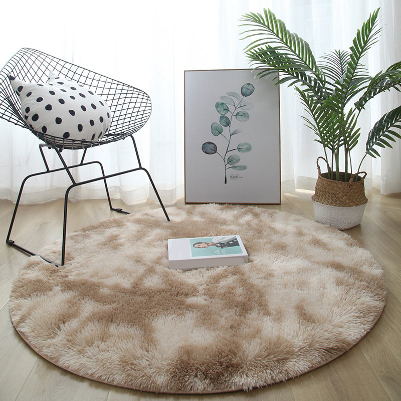Relaxing Solid Color Rug Multicolored Polypropylene Indoor Rug Non-Slip Backing Easy Care Area Carpet for Decor Khaki Clearhalo 'Area Rug' 'Casual' 'Rugs' Rug' 2374284