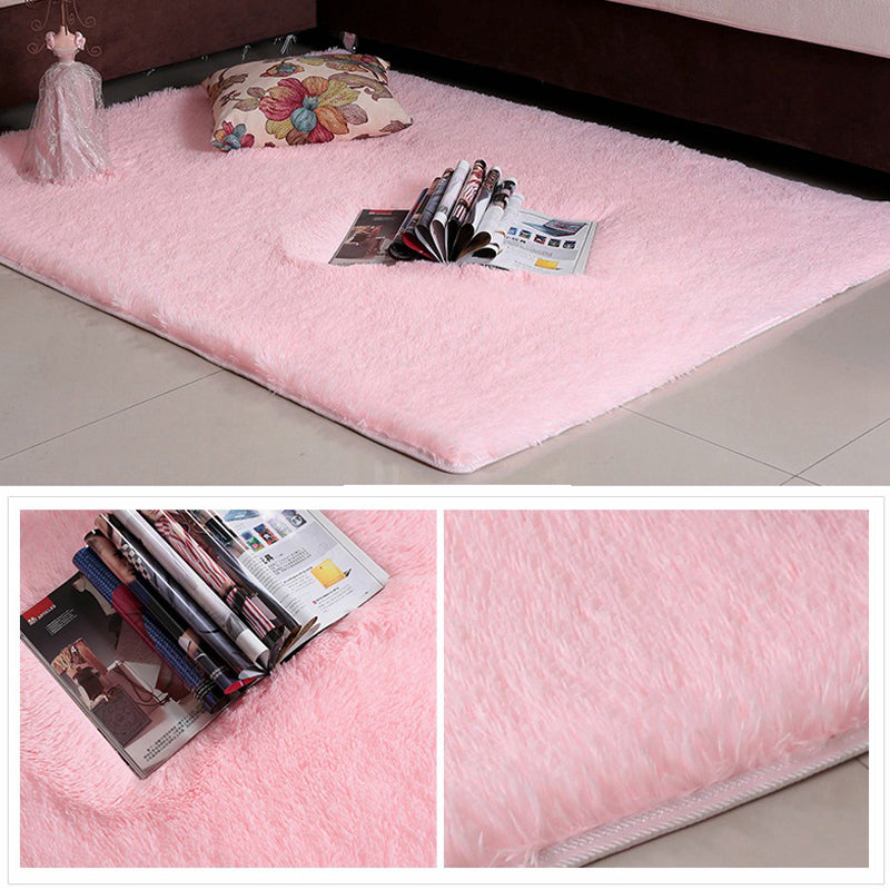 Formal Solidcolored Rug Multi-Color Fluffy Indoor Rug Anti-Slip Backing Stain-Resistant Easy Care Area Carpet for Living Room Clearhalo 'Area Rug' 'Casual' 'Rugs' Rug' 2374287