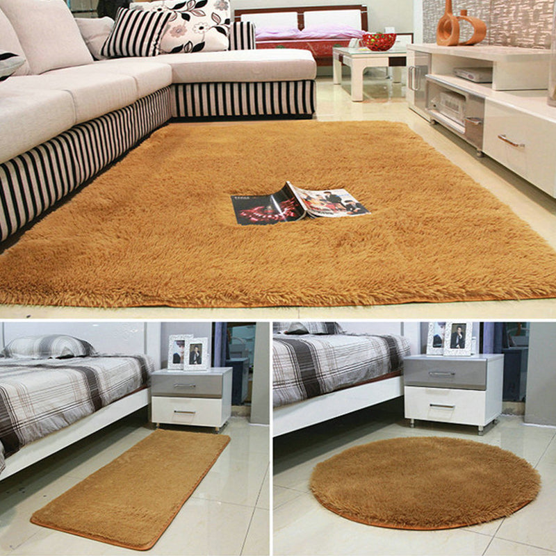 Formal Solidcolored Rug Multi-Color Fluffy Indoor Rug Anti-Slip Backing Stain-Resistant Easy Care Area Carpet for Living Room Clearhalo 'Area Rug' 'Casual' 'Rugs' Rug' 2374288