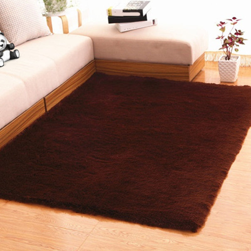 Formal Solidcolored Rug Multi-Color Fluffy Indoor Rug Anti-Slip Backing Stain-Resistant Easy Care Area Carpet for Living Room Coffee Clearhalo 'Area Rug' 'Casual' 'Rugs' Rug' 2374299