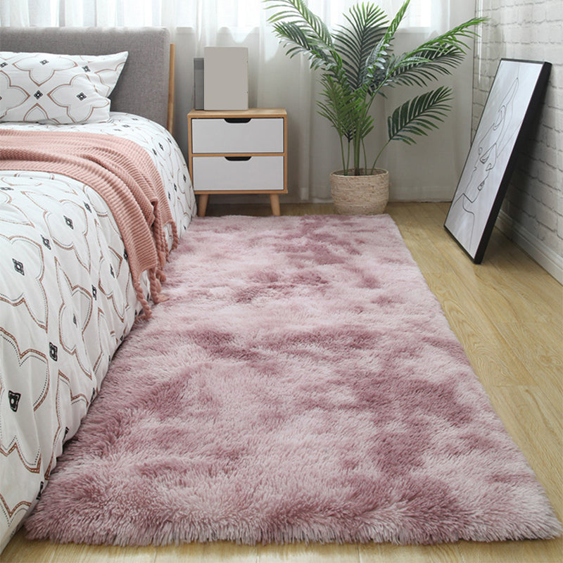 Simple Solid Color Rug Multi Colored Polyster Area Carpet Anti-Slip Backing Machine Washable Area Rug for Bedroom Clearhalo 'Area Rug' 'Casual' 'Rugs' Rug' 2374330