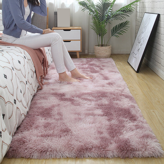 Simple Solid Color Rug Multi Colored Polyster Area Carpet Anti-Slip Backing Machine Washable Area Rug for Bedroom Clearhalo 'Area Rug' 'Casual' 'Rugs' Rug' 2374333