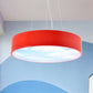 Creative Bright Colored Pendant Light Round Acrylic LED Pendant Lamp with Sky for Kindergarten Clearhalo 'Ceiling Lights' 'Pendant Lights' 'Pendants' Lighting' 237435
