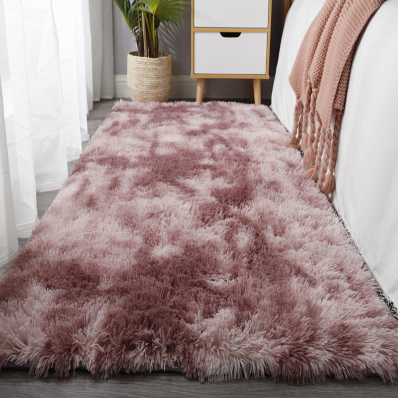 Casual Bedroom Rug Multicolored Solid Color Indoor Rug Synthetics Anti-Slip Backing Stain-Resistant Area Carpet Purple-Pink Clearhalo 'Area Rug' 'Casual' 'Rugs' Rug' 2374353