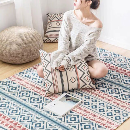 Southwestern Bedroom Rug Multicolored Tribal Printed Area Carpet Jute Pet Friendly Stain-Resistant Indoor Rug Blue Clearhalo 'Area Rug' 'Rugs' 'Southwestern' Rug' 2374395