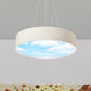 Creative Bright Colored Pendant Light Round Acrylic LED Pendant Lamp with Sky for Kindergarten Clearhalo 'Ceiling Lights' 'Pendant Lights' 'Pendants' Lighting' 237444