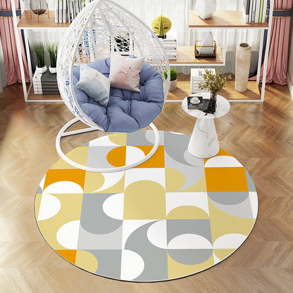 Calming Decoration Rug Multi Color Geometric Print Indoor Rug PVC Anti-Slip Backing Easy Care Area Carpet Yellow Clearhalo 'Area Rug' 'Modern' 'Rugs' Rug' 2374607