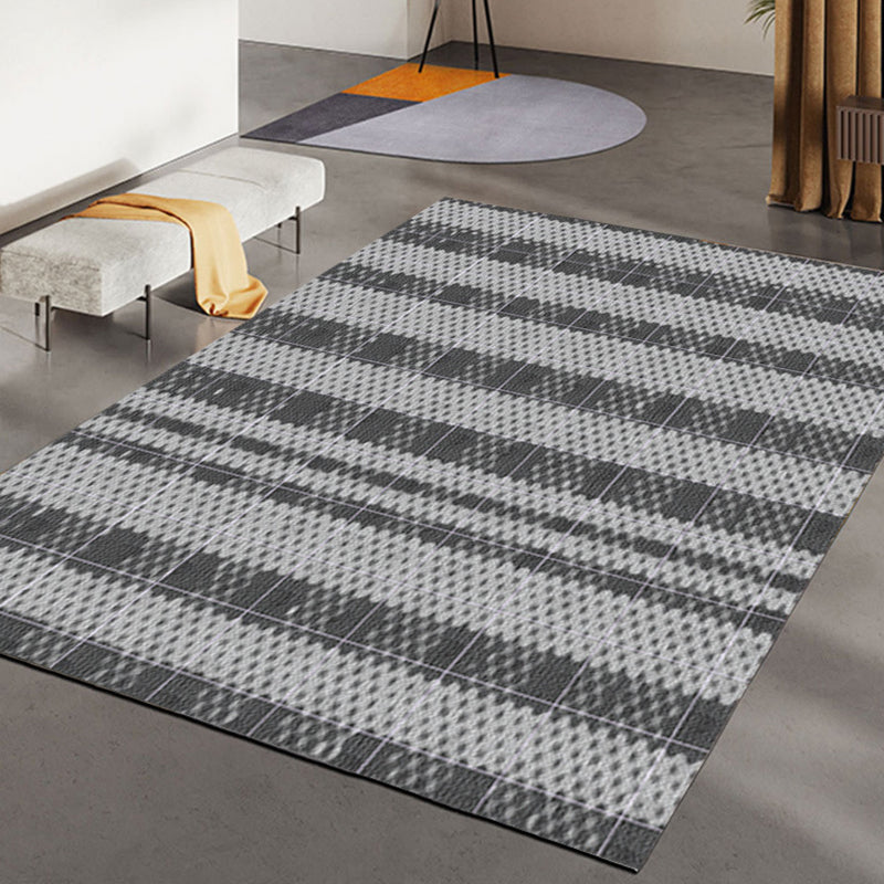 Relaxing Decoration Rug Multi-Color Plaid Printed Indoor Rug Polypropylene Pet Friendly Easy Care Area Carpet Dark Gray Clearhalo 'Area Rug' 'Modern' 'Rugs' Rug' 2374633