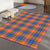 Relaxing Decoration Rug Multi-Color Plaid Printed Indoor Rug Polypropylene Pet Friendly Easy Care Area Carpet Blue-Orange Clearhalo 'Area Rug' 'Modern' 'Rugs' Rug' 2374635