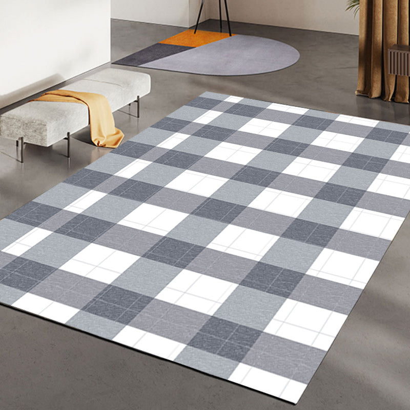 Relaxing Decoration Rug Multi-Color Plaid Printed Indoor Rug Polypropylene Pet Friendly Easy Care Area Carpet Grey Clearhalo 'Area Rug' 'Modern' 'Rugs' Rug' 2374636