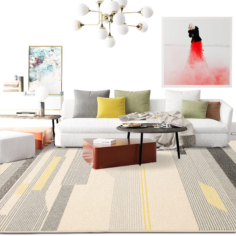 Multi Color Simple Rug Polypropylene Geometric Print Indoor Rug Anti-Slip Backing Pet Friendly Area Carpet for Living Room Clearhalo 'Area Rug' 'Modern' 'Rugs' Rug' 2374647