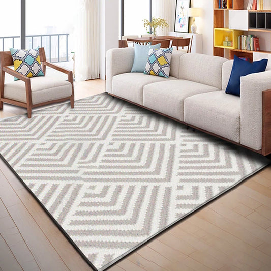 Modern Geometric Print Rug Multi Colored Synthetics Indoor Rug Pet Friendly Stain-Resistant Area Carpet for Bedroom Grey Clearhalo 'Area Rug' 'Modern' 'Rugs' Rug' 2374684